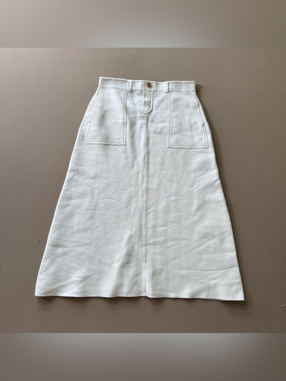 Apparalel Denim Style A-Line Knit Skirt